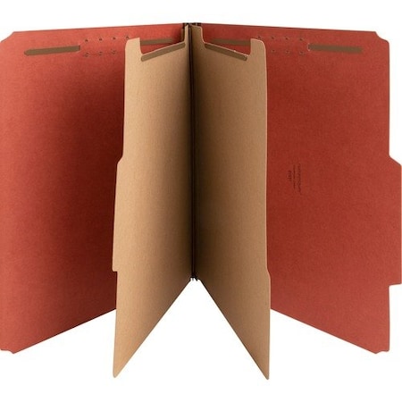 Nature Saver Classification Folders, 2in Exp., Letter, 2 Div, Red, 10PK NAT01051